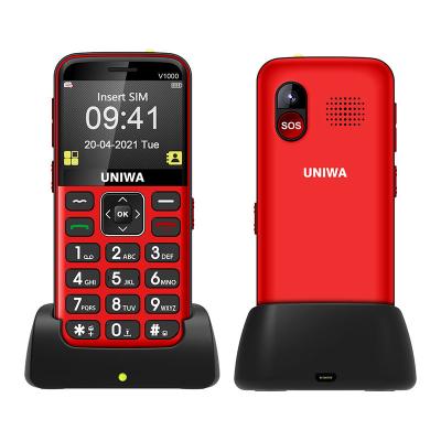 China UNIWA V1000 Mobiele telefoons voor ouderen 4G Gemakkelijke mobiele telefoon voor ouderen Te koop