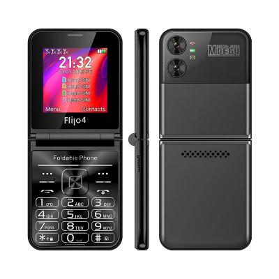 China F265 2.55'' 4 SIM Cards Flip Keypad Mobile Phone 1400mAh Camera FM Radio 2G Feature for sale