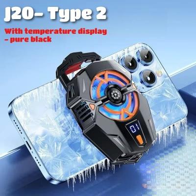 China J20 Mobile Phone Cooler Fast Cooling Low Noise Operation for PUBG Other Popular Games on IOS Android for sale