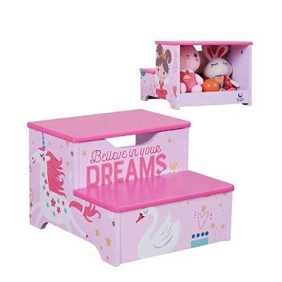 China PANEL Caramel & Friends Kids Wooden Step Stool in Unicorn Design for sale