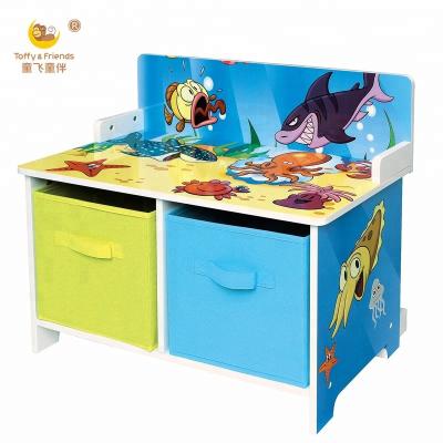 China Wooden Wooden Bench Toy Box Kids Storage Cabinet for sale