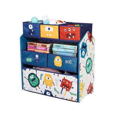 China Caramel Viable Kids and Friends Storage Organizer with Fabric Cubes in Monster Design for sale