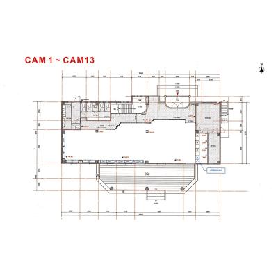 China Waterproof / Weatherproof Kawaguchiko Shop (Area:500 Sq. M. ) Camera Positions Drawing in Jan.,2018. for sale