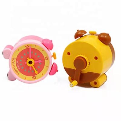 China School Office Home Bookstore OEM Cute Cartoon Alarm Clock Office and School Desk Pencil Sharpener for Kids Students for sale