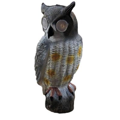 China Plastic PAHS Owl Decoy Solar Panel Light Free Flashing For Bird Alert Protect Garden Pest Control PB-OWL08 for sale