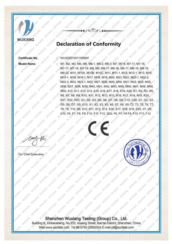 CE - Guangzhou Weituoge Electronic Technology Co., Ltd.