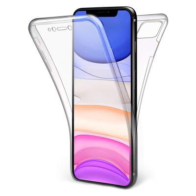 China Boby Boby Full Cover Soft Phone Case For iPhone 11 Pro XS X XR Max Clear TPU PC Case For iPhone 7 8 Plus Protect Clear Case for sale