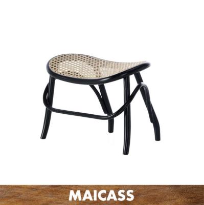 China Modern Scandinavian Natural Rattan Garden Stool for sale