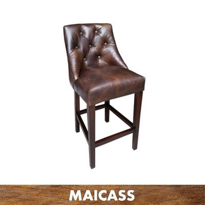 China Leisure Chair Faux Leather Wooden Barstool Counter Stool for sale