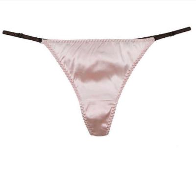 China OEM Manufacturer Low Waist Satin PVC Girls Thong QUICK DRY Panties for sale