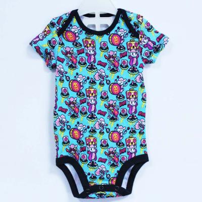 China Regular 100% Organic Cotton Overalls Newborn Baby Boy's Romper Summer for sale