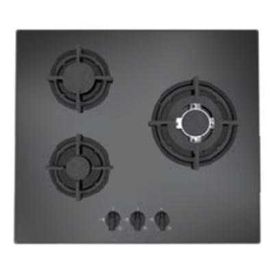 China Gas Hob 3 Burner Gas Hob Stainless Steel Panel or black tempered glass panel for sale