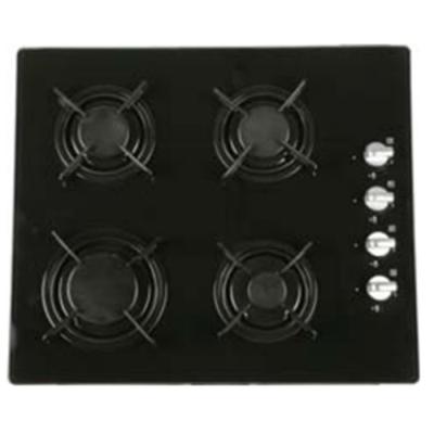 China Gas Hob 4 Burner Gas Hob black tempered glass panel new style for kitchen for sale