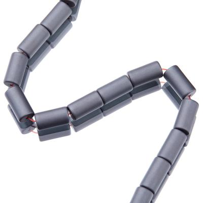 China Geometry Frosted Straight Pipe Hematite Material / Beads / Ferrite Material Can Be Customized for sale