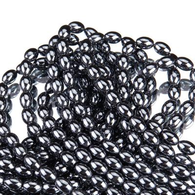 China Various sizes geometry hematite rice-shaped beads can be customized jewelry materials factory direct sales for sale