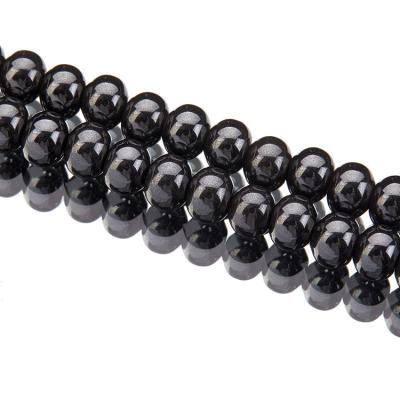 China Geometry Wheel Beads Natural Hematite Beads Magnetic Black Gallstone Can Be Customized for sale