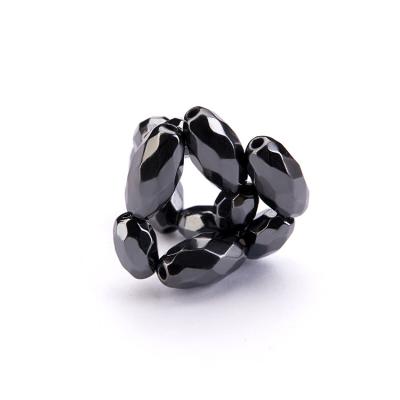 China Geometry Cut Corner Rice Black Gall Loose Beads Jewelry Wholesale Beads Chain Round Beads Can Be Customized Size And Shape for sale