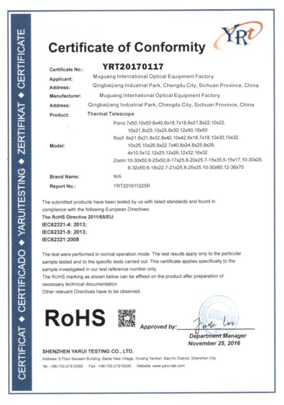 RoHS - Muguang International Optical Equipment Factory