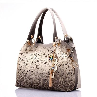 China Fashion Gorgeous New Design Hot Selling Hollow Out Shoulder Custom Luxury Handbag Ladies PU Leather Women Handbags for sale