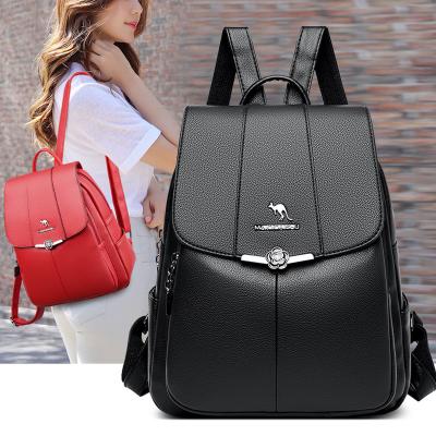 China Mochila Waterproof Backpacks Large Capacity Travel Rucksack Women Backpack Female Leather Bagpack For Girl Ladies Rucksacks for sale