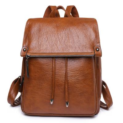 China Other Supplier Custom Logo Fashion Designer Luxury Large Capacity Laptop School Bags PU Leather Girls Backpack for sale