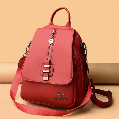 China Waterproof Women Backpacks Fashion Design School Bag Large Capacity Travel High Quality Leather Female Multifunctional Backpacks for sale