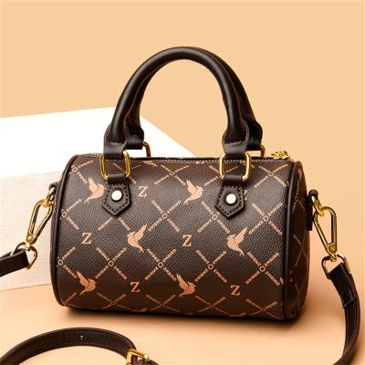 China Water Resistant Brid Printed Mini Crossbody Bags For Women Designer Handbags High Quality Boston Lingge PU Leather Shoulder Bag 2022 for sale