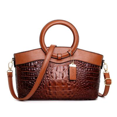 China Other Stone Crocodile Pattern Women PU Leather Ladies Tote Bag Custom Made Luxury Stylish Handbags Wholesale for sale