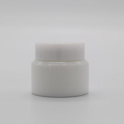 China Skin Care Cream Porcelain 50g White Cosmetics Packaging Face Cream Bottle Jar for sale