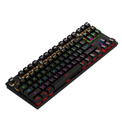 China Internet Keys Mechanical Keyboard 87 Keys Axis Green Pink Girls Cute Small Portable Gaming Esports Keyboard for sale