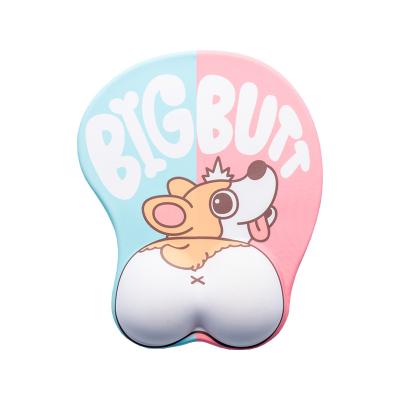 China Cartoon Non-slip Cute Personality Wrist Strap Mousepad Creative Corgi Mouse Pad for sale