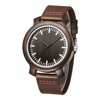 China Wholesale ECO Water Resistant Customized Wood Quartz Smart Men Engravable Hand Waterproof Wrist Gift Watch for sale