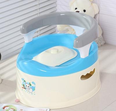 China Plastic training baby toilet with handle for sale