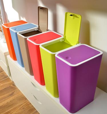 China Creative home kitchen bathroom press dust waste litter garbage storage box trash can rubbi for sale