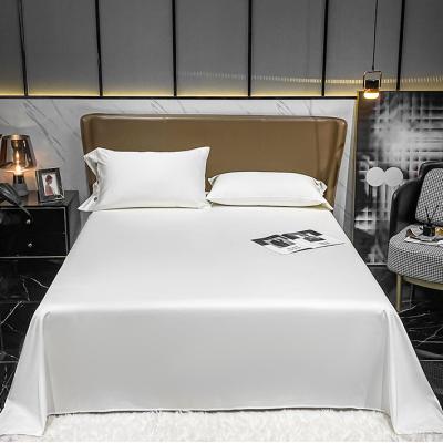 China Wholesale Nondisposable 100% Solid Color Bed Sheets Cotton Tencel Comforter Cover Sheets Bedding Set 4pcs for sale