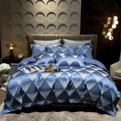 China Nondisposable High Quality Poly Cotton King Size 4Pcs Fitted Sheet Flat Sheet Bedding Duvet Cover Luxury Bedding Sets for sale