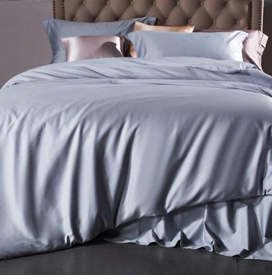 China Custom Color 60s Nondisposable Solid Color 100% Microfiber Bedspread Cover Sheet Super Soft Easy Bedding Sets for sale