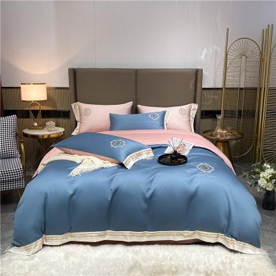 China Modern 100% Nondisposable Fine Quilting Polyester Fabric Quilt Comforter Fitted Sheet Sheets Bedding Set for sale