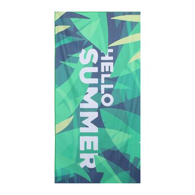 China From Factory Low MOQ Viable Custom Sublimation Directly Printing Absorbent Sand Microfiber Free Beach Towel for sale