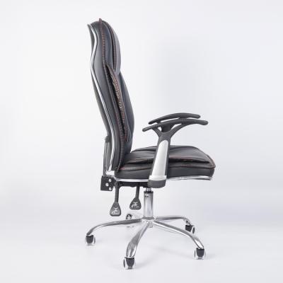 China Best Selling Ergonomic (Height) New Design Ergonomic Conference Office Black Leather Chairs Adjustable For Visitors for sale