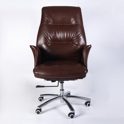 China Height Adjustable Simplicity Adjustable (Height) Morden Leather Office Chair Comfortable Boss Chair Computer Chair for sale