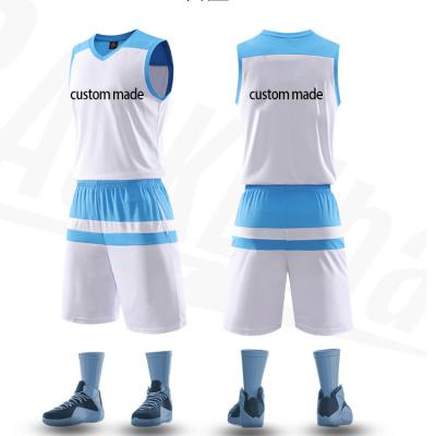 China Direct Sales Breathable Wholesale Custom Basketball Team Factory Design Plain Basketball Uniform Suit for sale