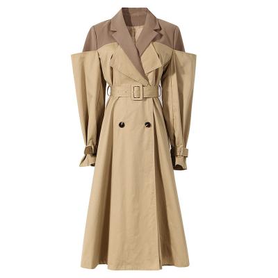 China 2022 New Design Breathable Lapel Jackets Button Down Women's Light Gap Coat Long Sleeve Shirt Dress Long Jacket for sale