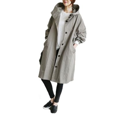 China New Breathable Women Spring Autumn Winter Long Sleeve Jacket Dust Coat Outdoor Button Down Long Shirt Coat Long Gap Coat for sale