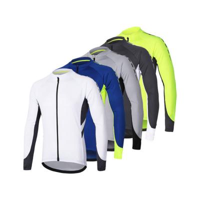 China Breathable In Running Color Blocking Quick Dry Breathable Riding Long Sleeve Mountain Bike Cycling Clothing for sale