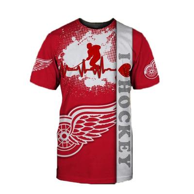 China Shirts & Tops Sell 2022 Men's Casual Wholesale Tees Tops Top Ice Hockey T-shirt Crewneck Blouse Summer Pullover Team Short Sleeve for sale