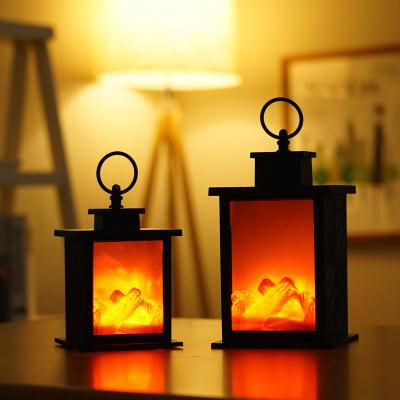 China Creative PP LED Home Furnishing Fireplace Flame Modeling Nordic Style Lamp Decorative Christmas Crafts Decorations for sale