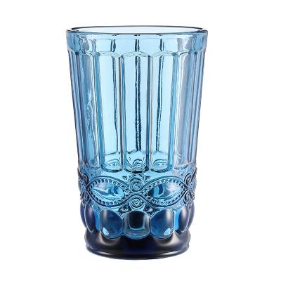 China Modern embossed retro color series large and medium-sized water glass juice cup KTV wine glass for sale