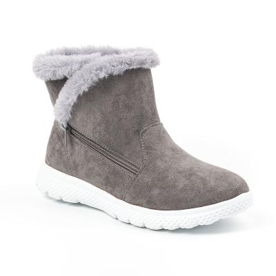 China Winter Suede Leather Faux Fur Boot Snow Boots Anti-Slip Custom Made Women Shoes for sale