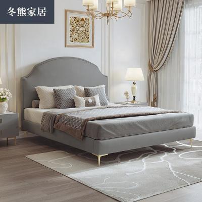 China Tufted Tufted Upholstered Low Profile Platform Bed Queen Standard Size Double Modern Beds for sale